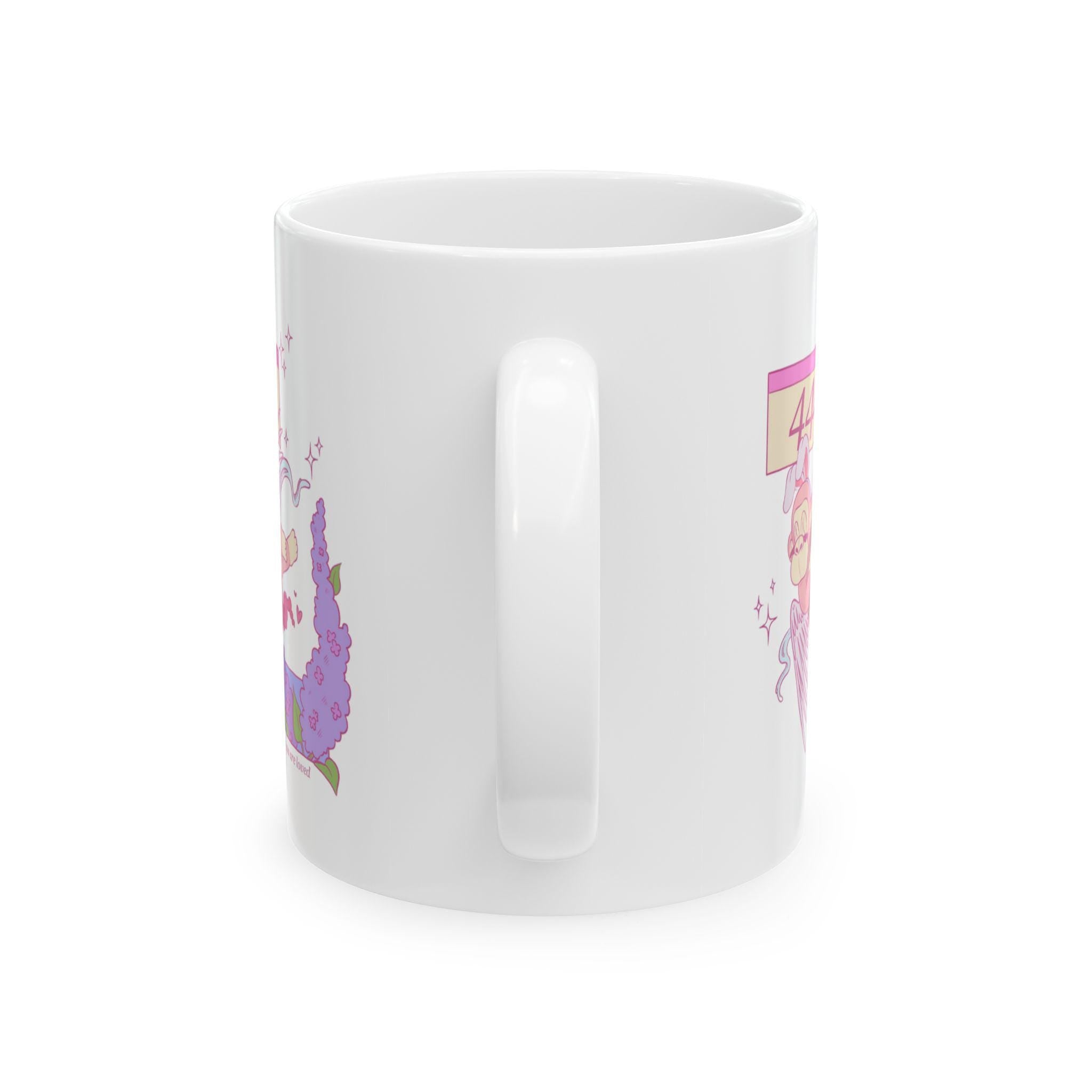 444 Angel Number Affirmation Mug Spiritual Manifestation Gift Encouragement Coffee Cup