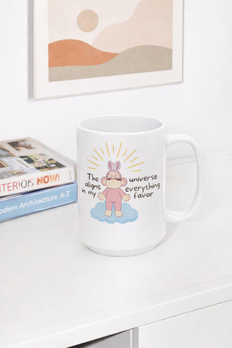 The Universe Affirmation Mug Positive Manifestation Coffee Cup Humor Gift