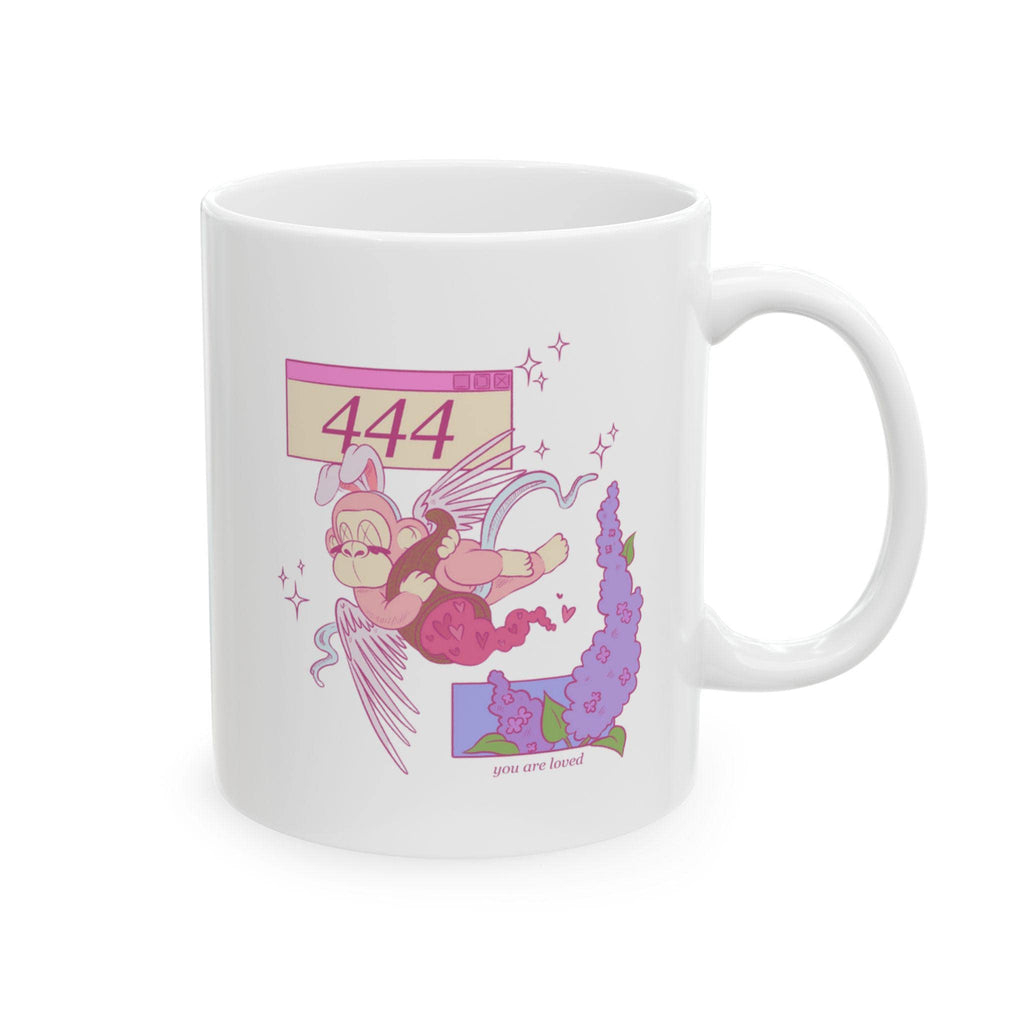 444 Angel Number Affirmation Mug Spiritual Manifestation Gift Encouragement Coffee Cup