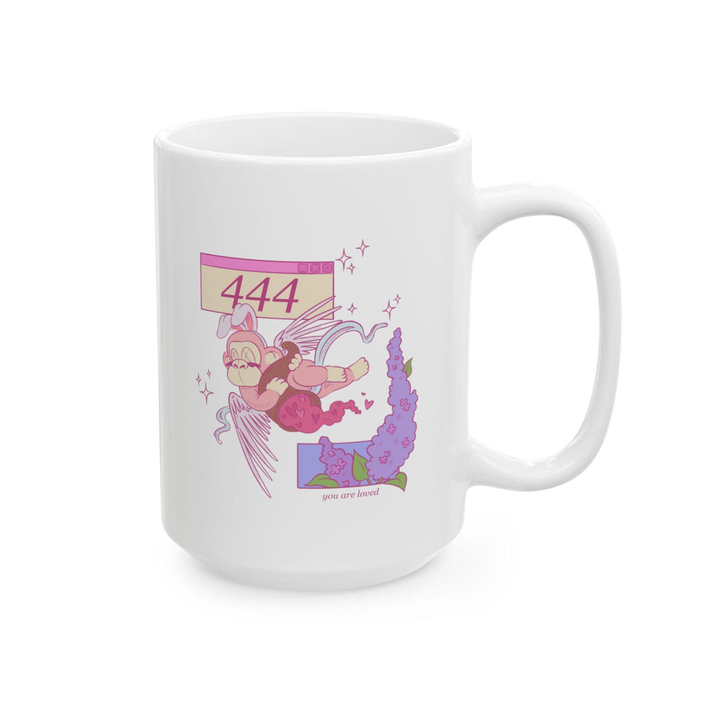 444 Angel Number Affirmation Mug Spiritual Manifestation Gift Encouragement Coffee Cup