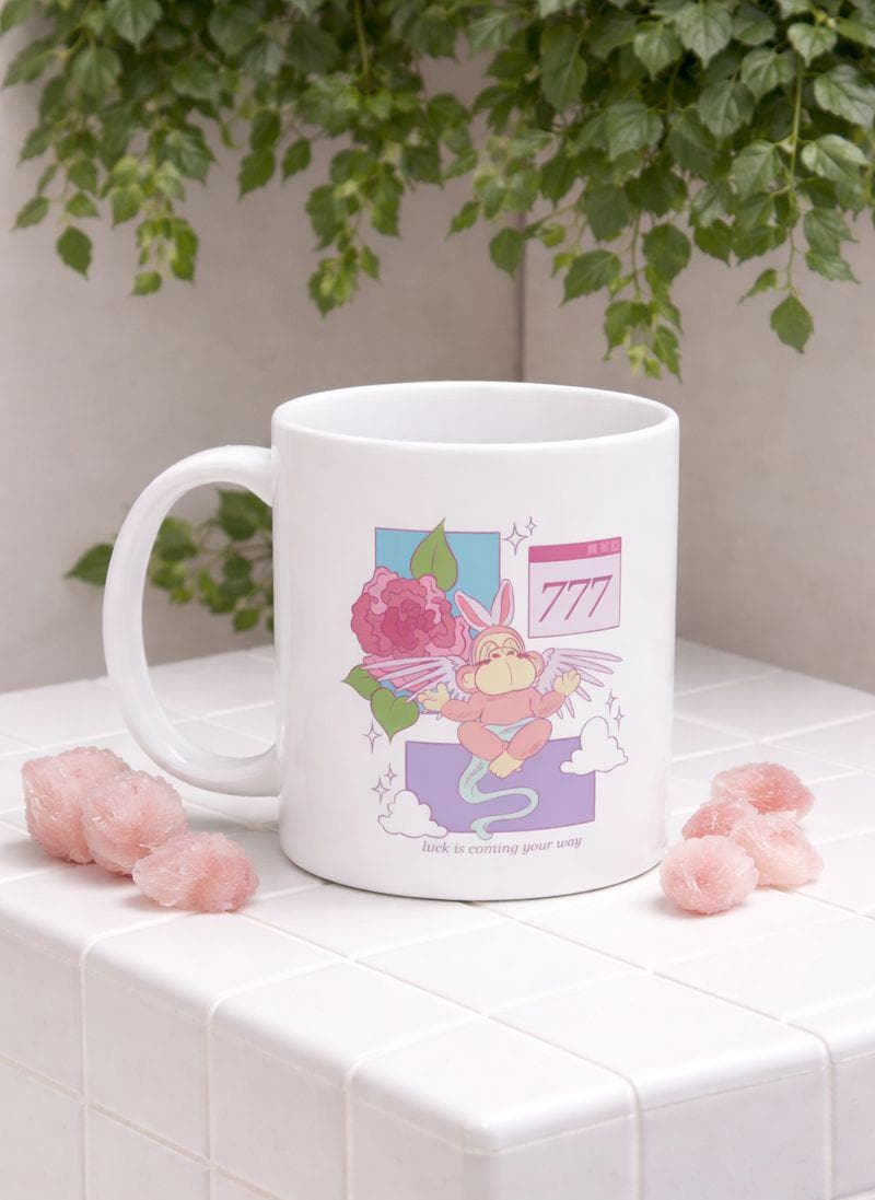 777 Angel Number Lucky Mug Affirmation Encouragement Gift Alignment Manifestation Coffee Cup