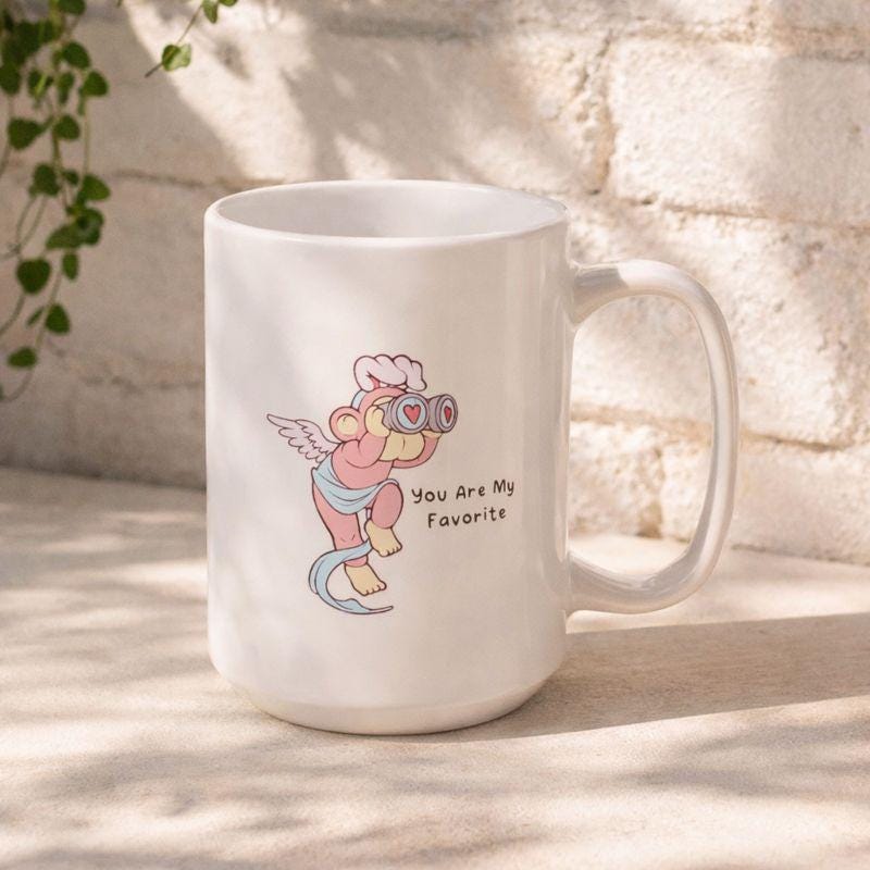 You Are My Favorite Cupid Mug Romantic Coffee Cup