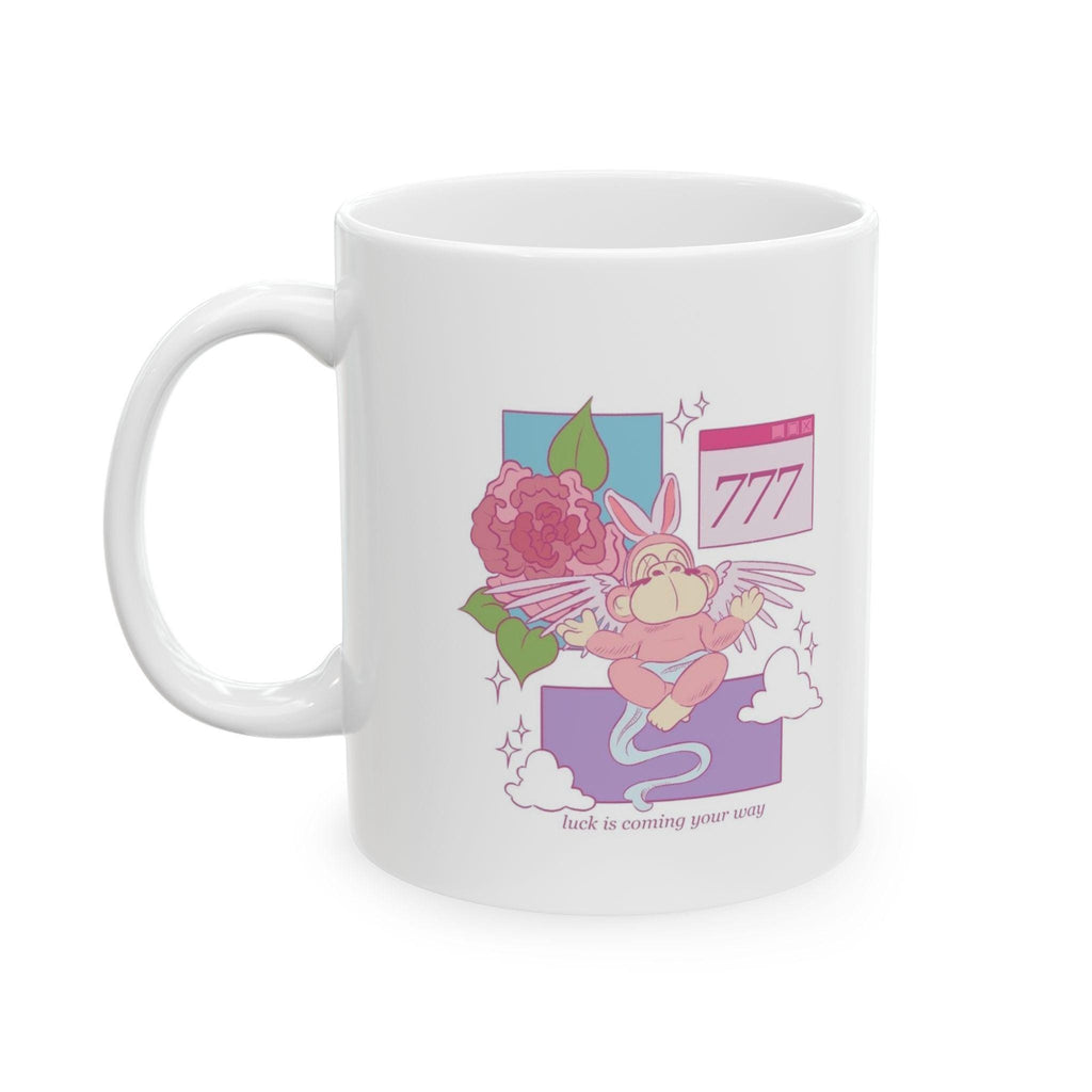 777 Angel Number Lucky Mug Affirmation Encouragement Gift Alignment Manifestation Coffee Cup