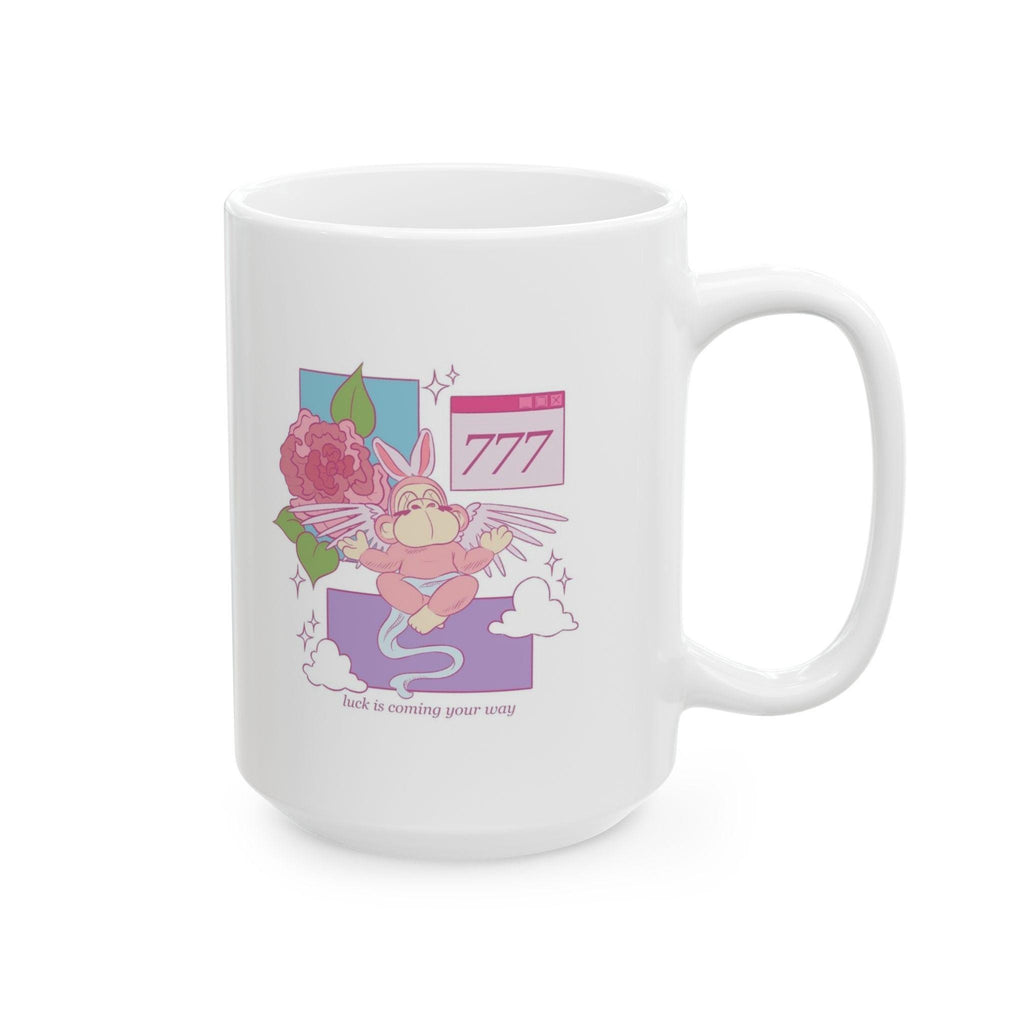 777 Angel Number Lucky Mug Affirmation Encouragement Gift Alignment Manifestation Coffee Cup