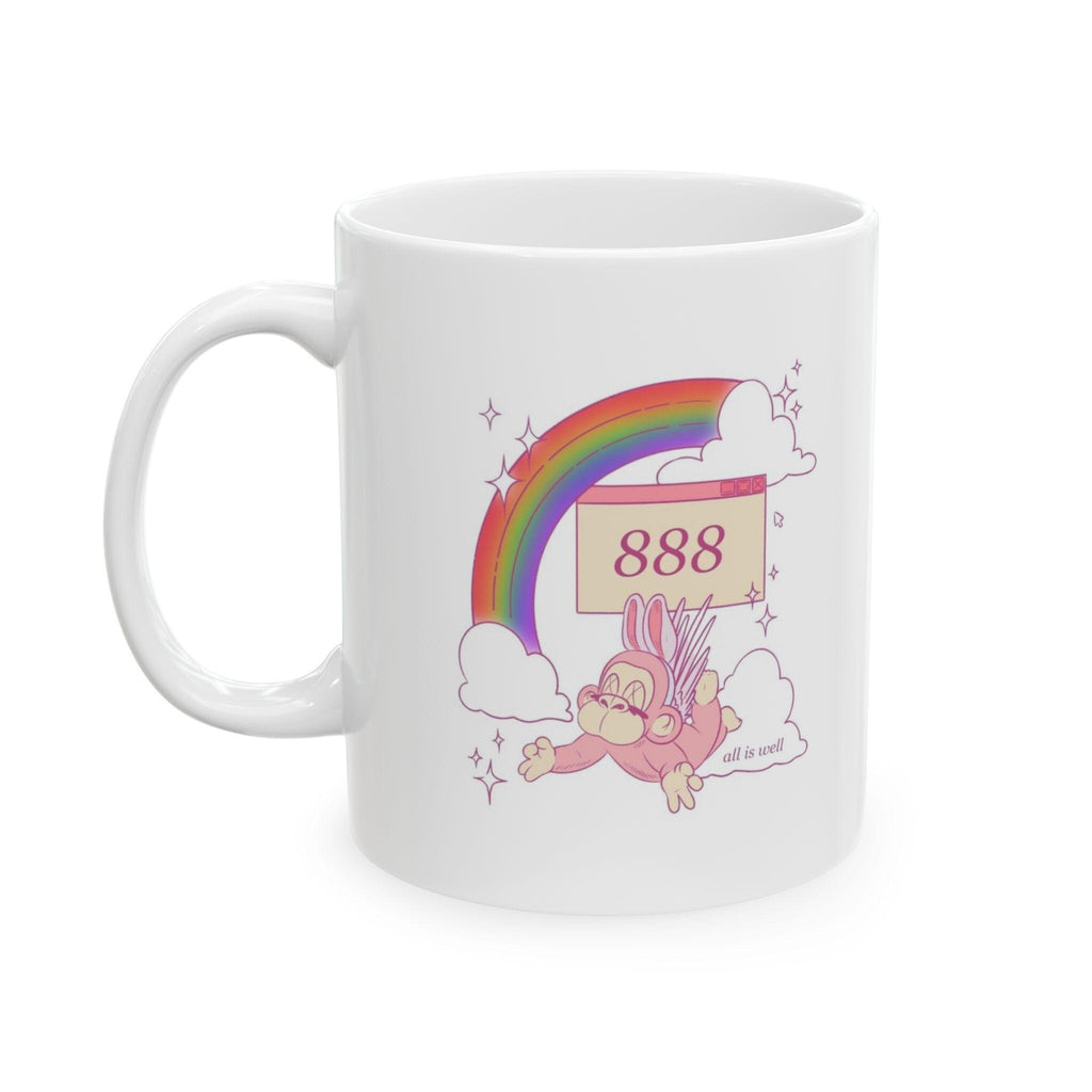 888 Angel Number Abundance Mug Spiritual Affirmation Gift Manifestation Encouragement Cup
