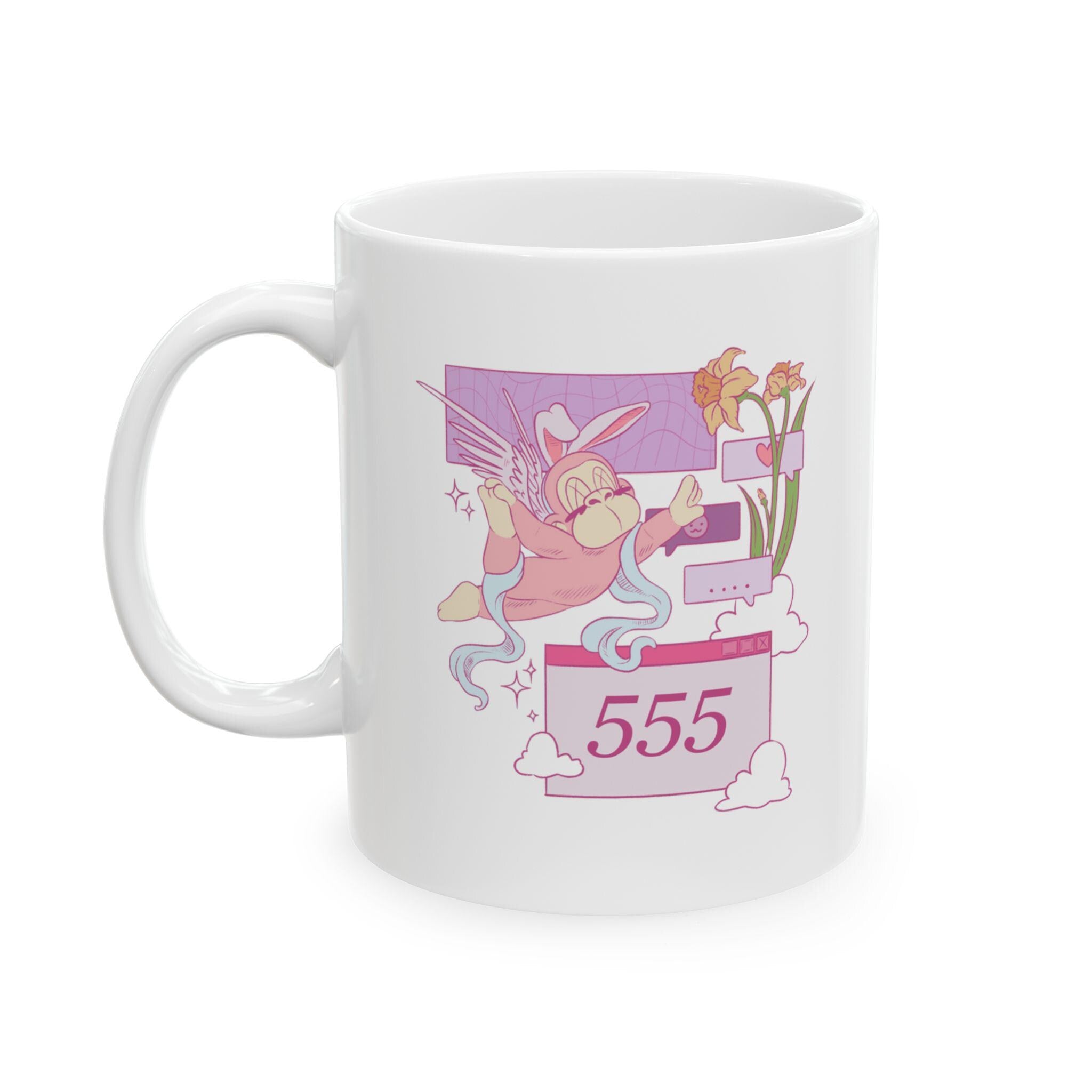 555 Angel Number Mug Transformation Affirmation Gift Manifestation Cup Spiritual Change Cup