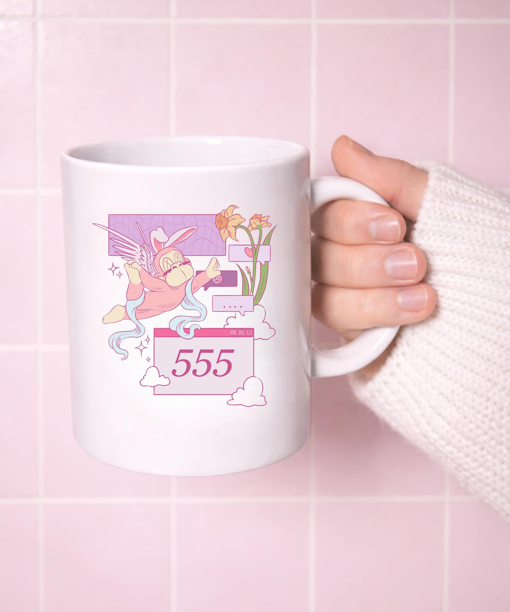 555 Angel Number Mug Transformation Affirmation Gift Manifestation Cup Spiritual Change Cup