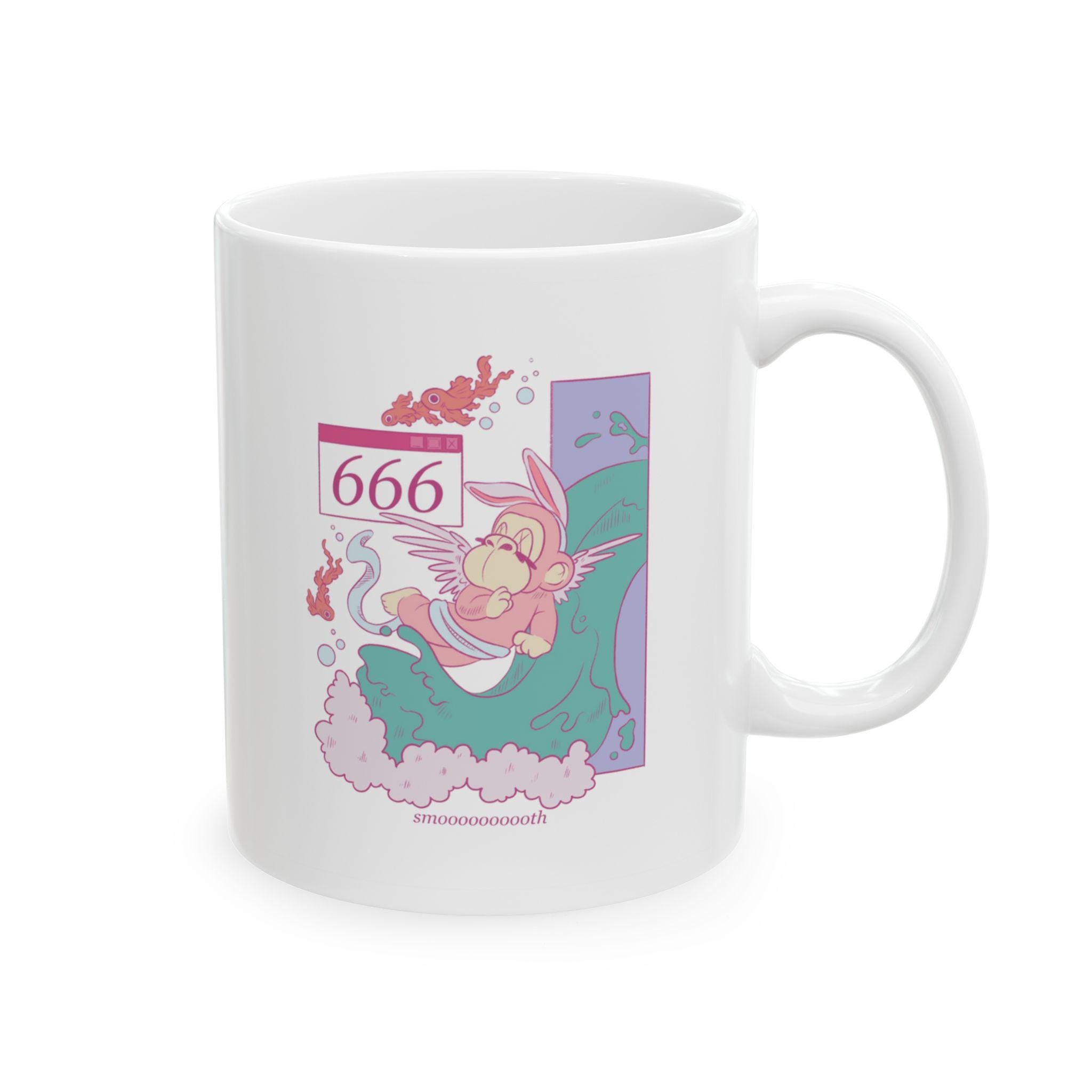 666 Angel Number Mug Spiritual Manifestation Coffee Cup Affirmation Self Love Gift