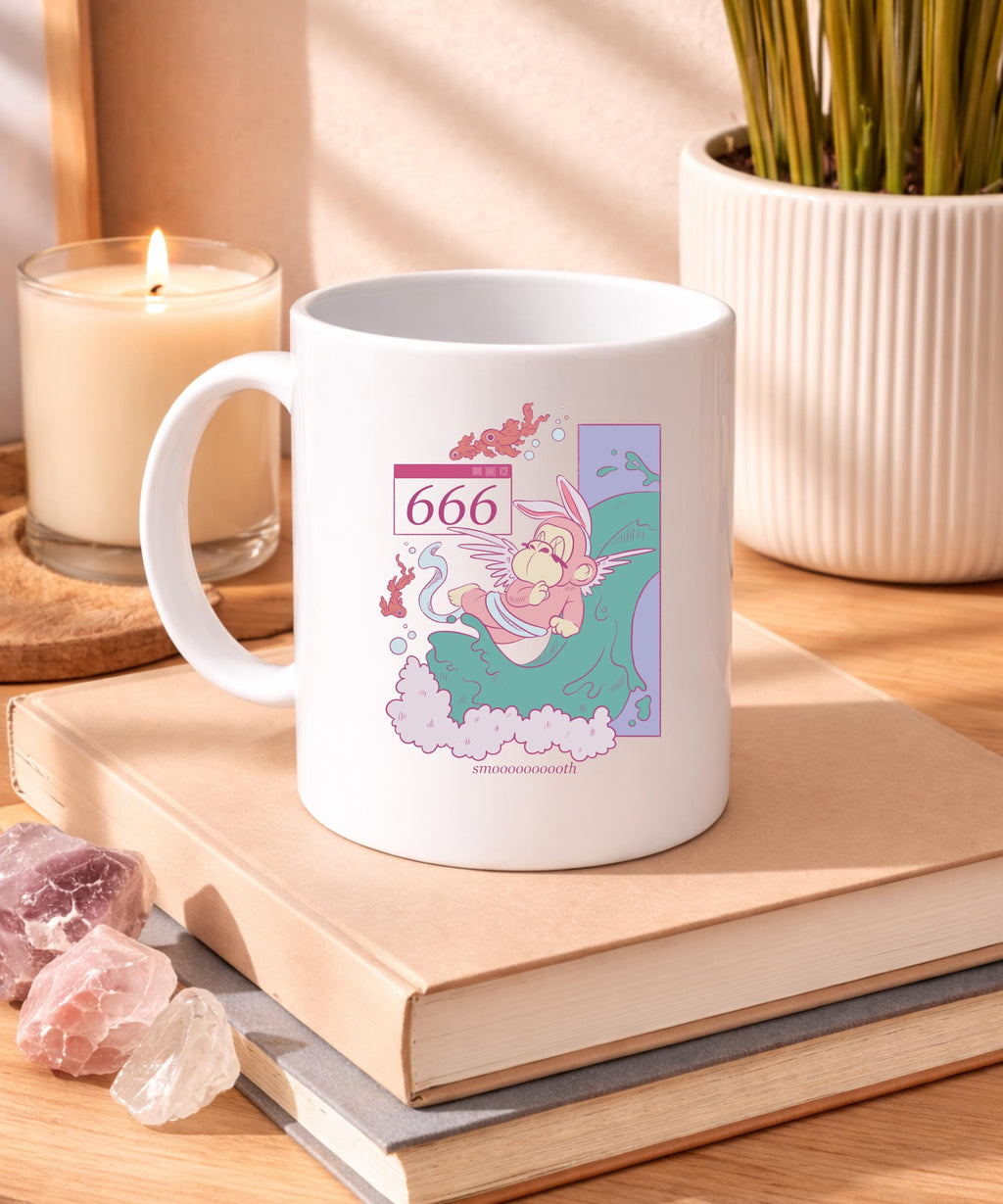 666 Angel Number Mug Spiritual Manifestation Coffee Cup Affirmation Self Love Gift