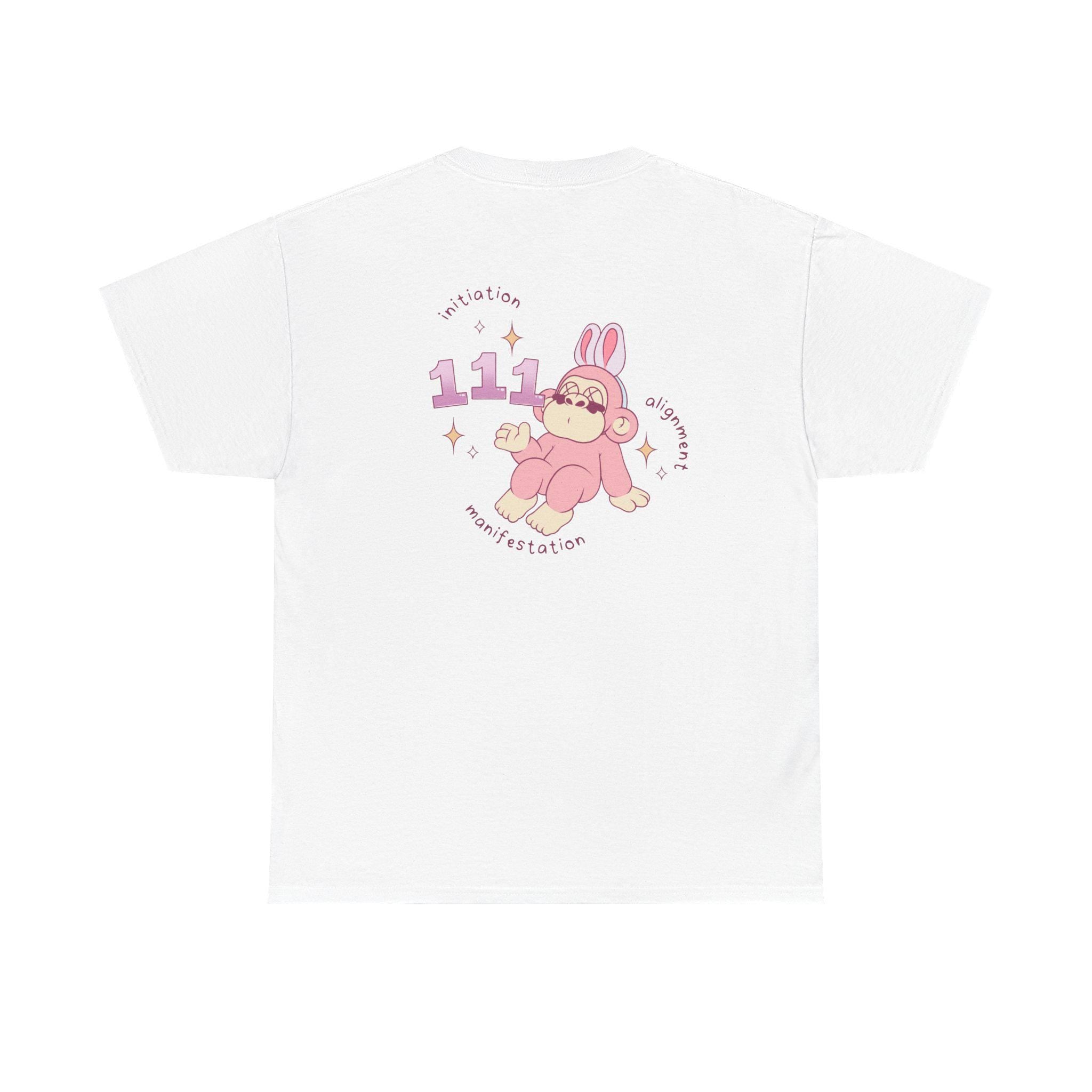 111 Angel Number Affirmation White Tee Manifestation Spiritual Tshirt Gift