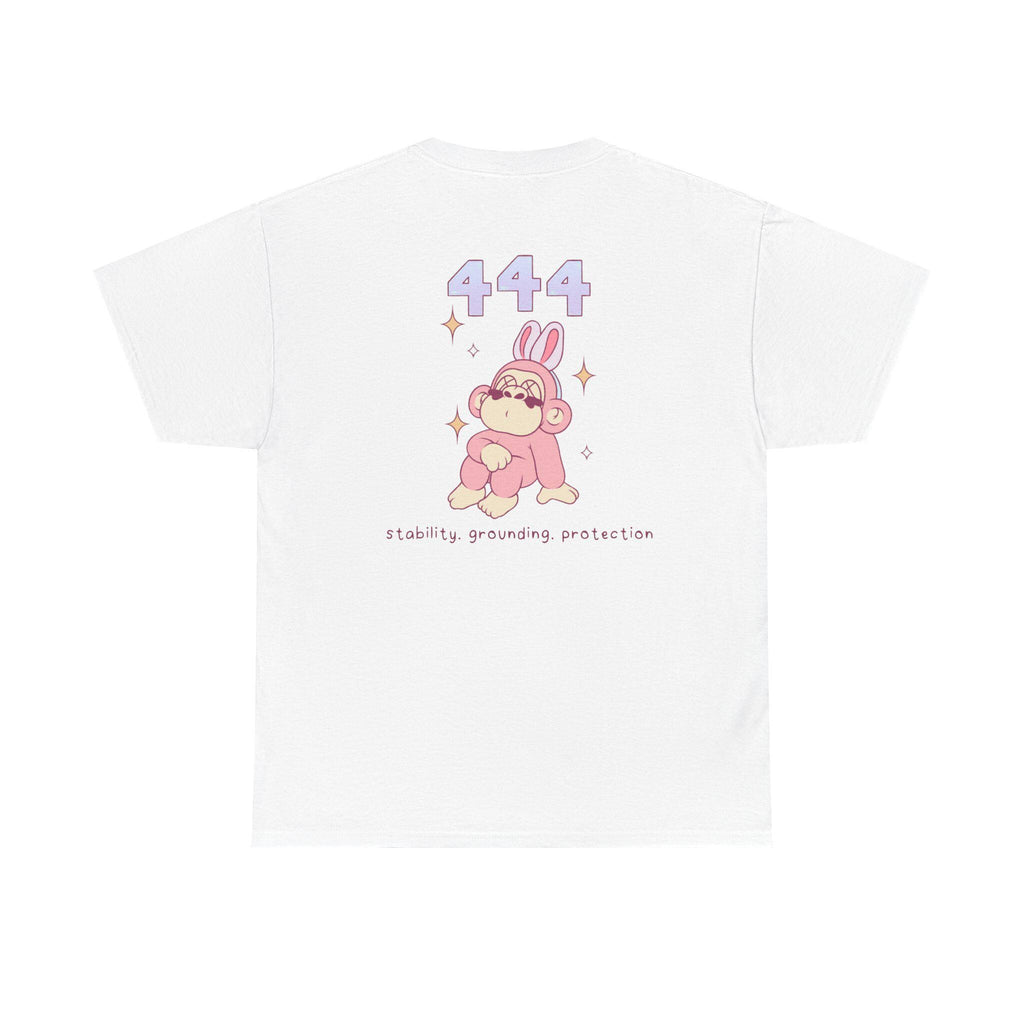444 Angel Number White TShirt Spiritual Affirmation Shirt Manifestation Graphic Tshirt Gift