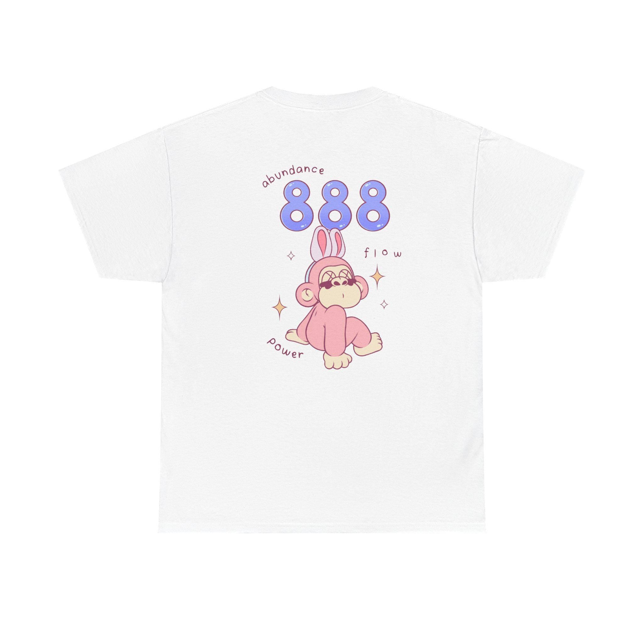 888 Angel Number Tshirt Affirmation Abundance White Tee Meaningful Shirt For Gifting