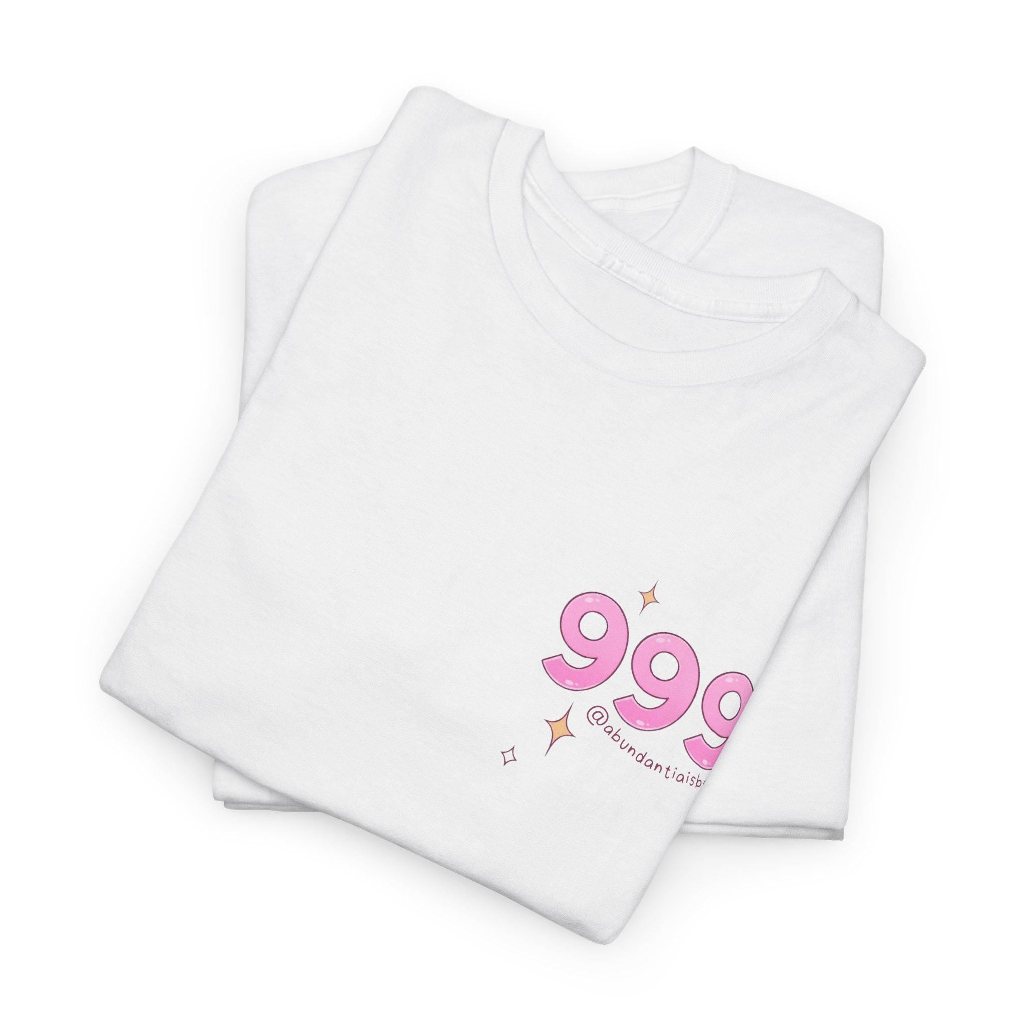 999 Angel Number Affirmation TShirt New Beginnings White Tee Manifestation Gift