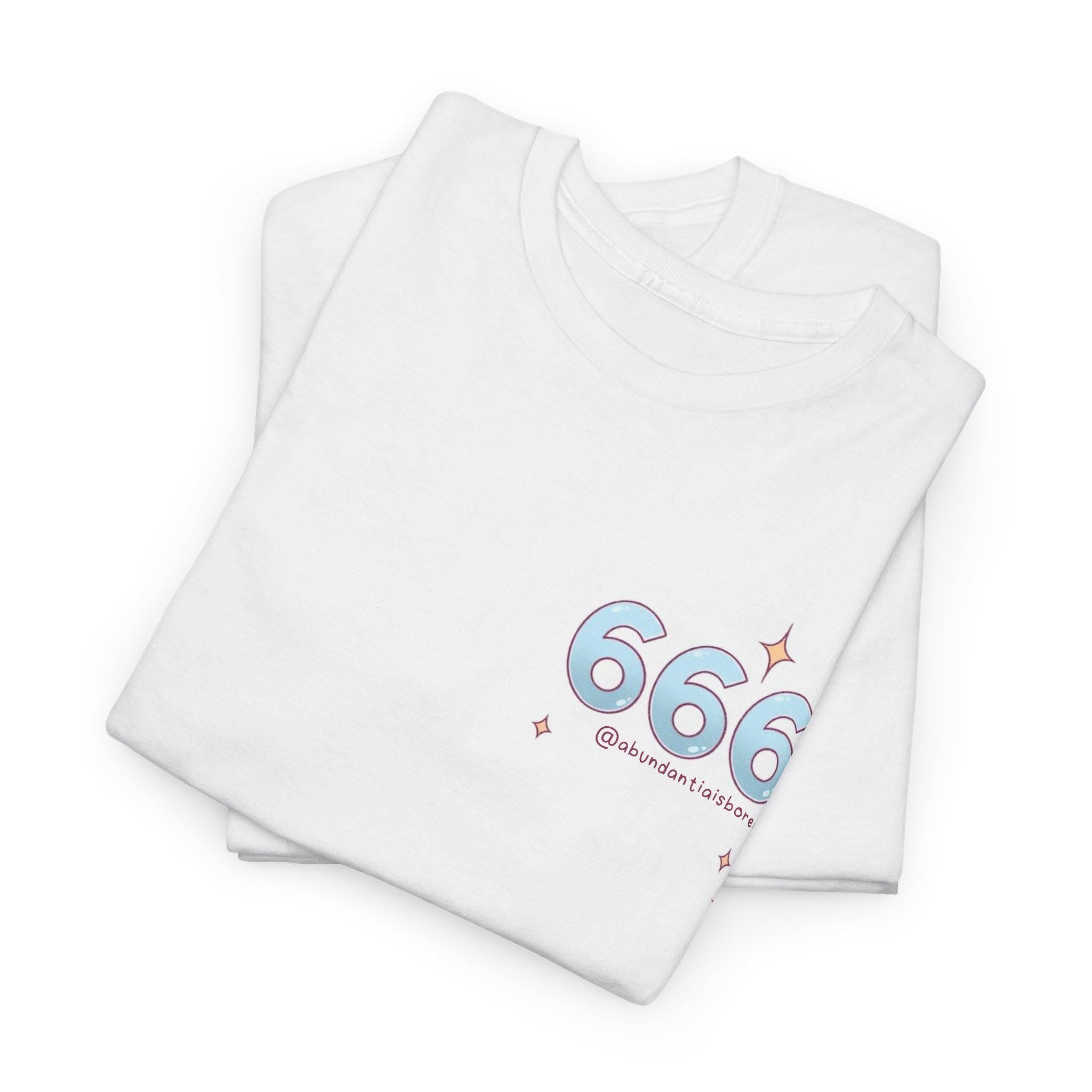 666 Angel Number White T-Shirt Spiritual Awareness Shirt Cute Graphic Tee