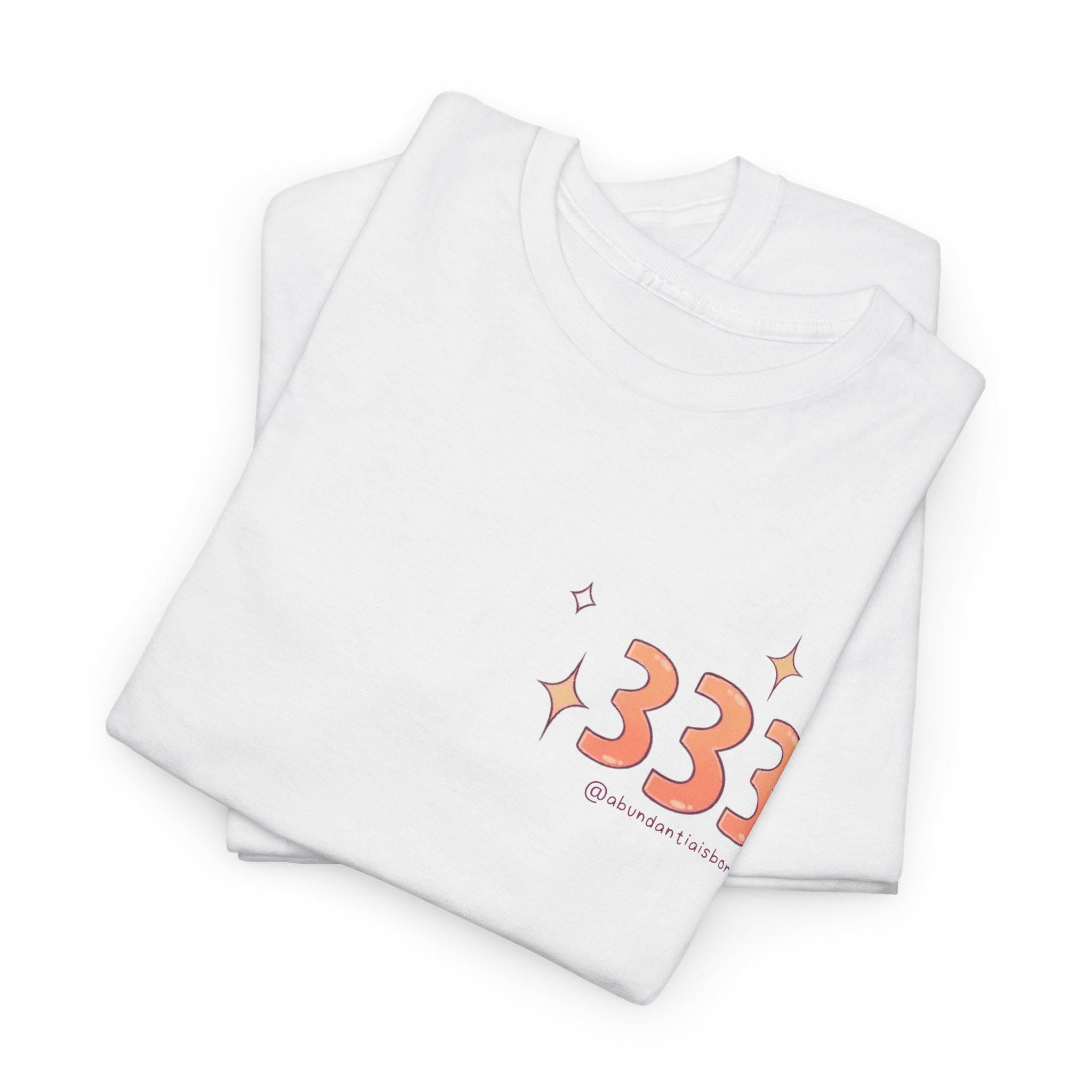 333 Angel Number White Tshirt Cute Affirmation Tee Gift