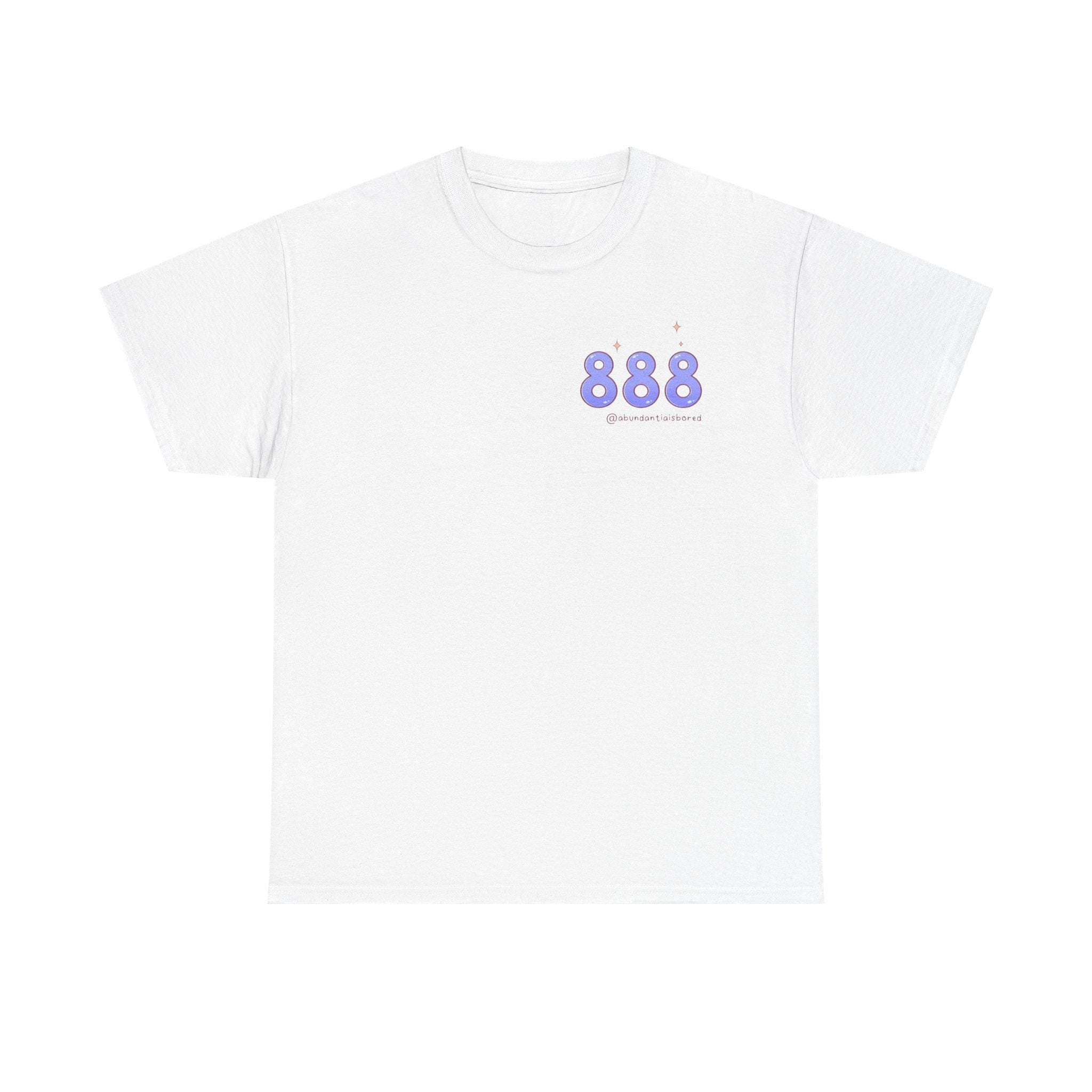 888 Angel Number Tshirt Affirmation Abundance White Tee Meaningful Shirt For Gifting