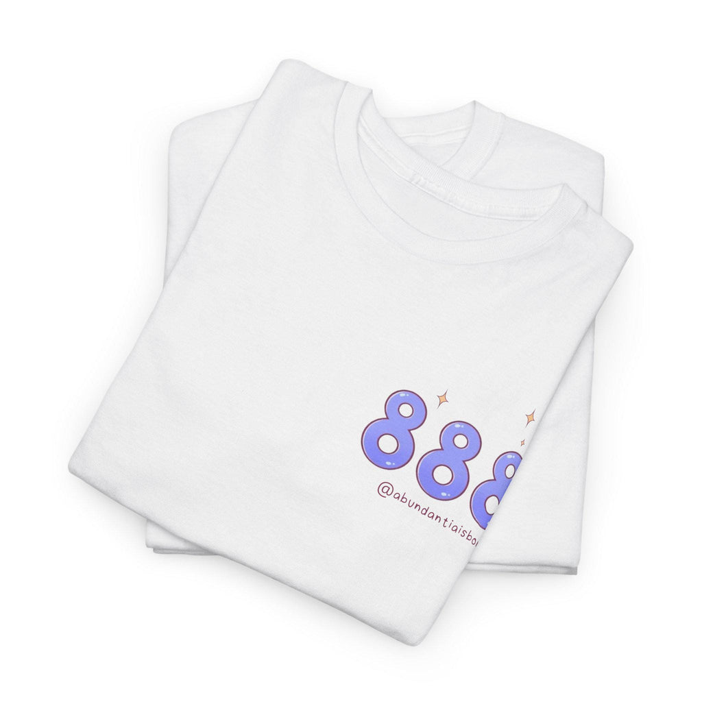 888 Angel Number Tshirt Affirmation Abundance White Tee Meaningful Shirt For Gifting