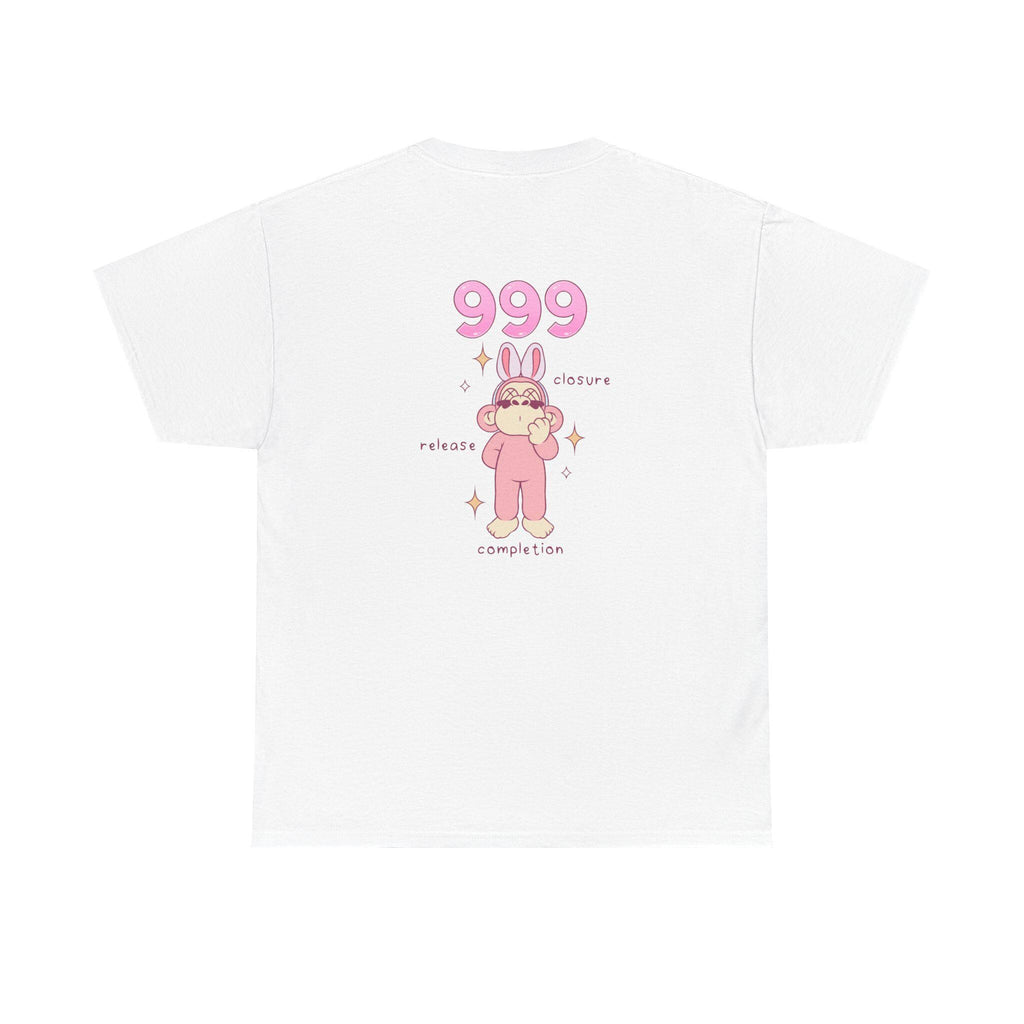999 Angel Number Affirmation TShirt New Beginnings White Tee Manifestation Gift