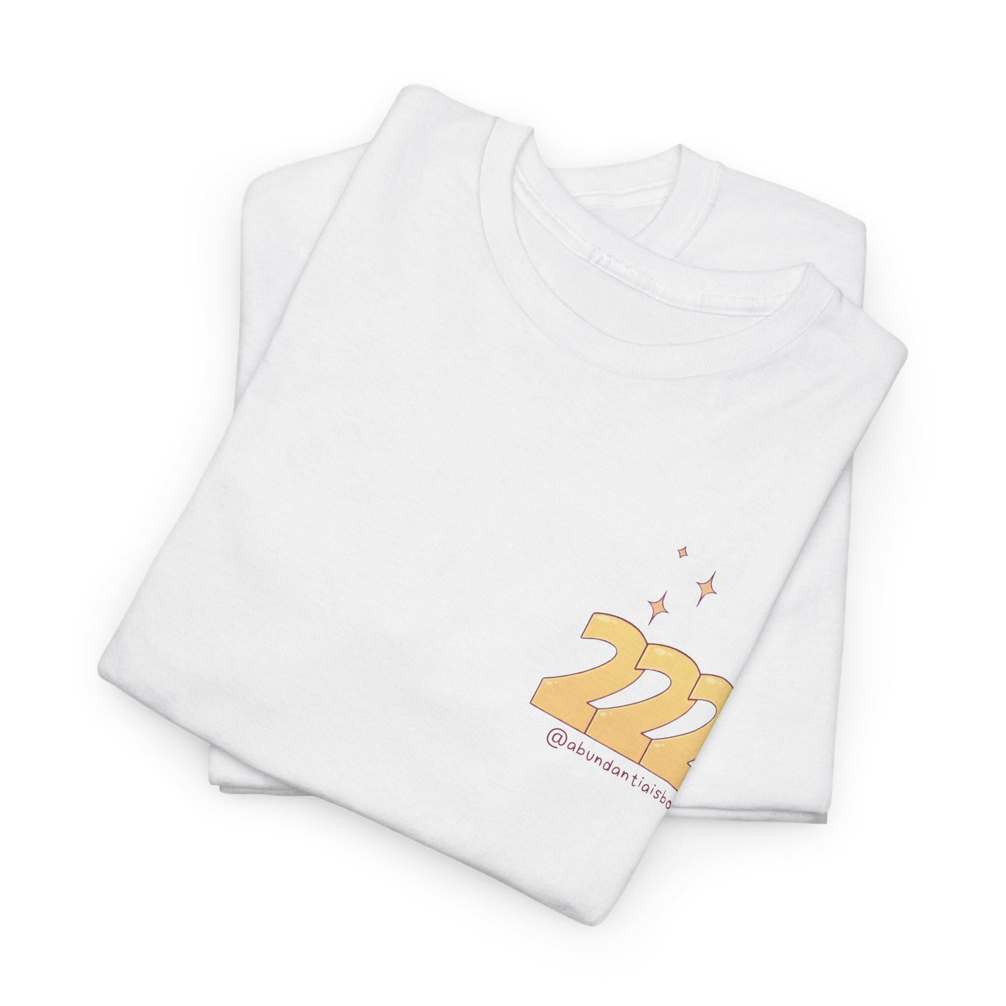 222 Angel Number Shirt Spiritual Affirmation White T-Shirt