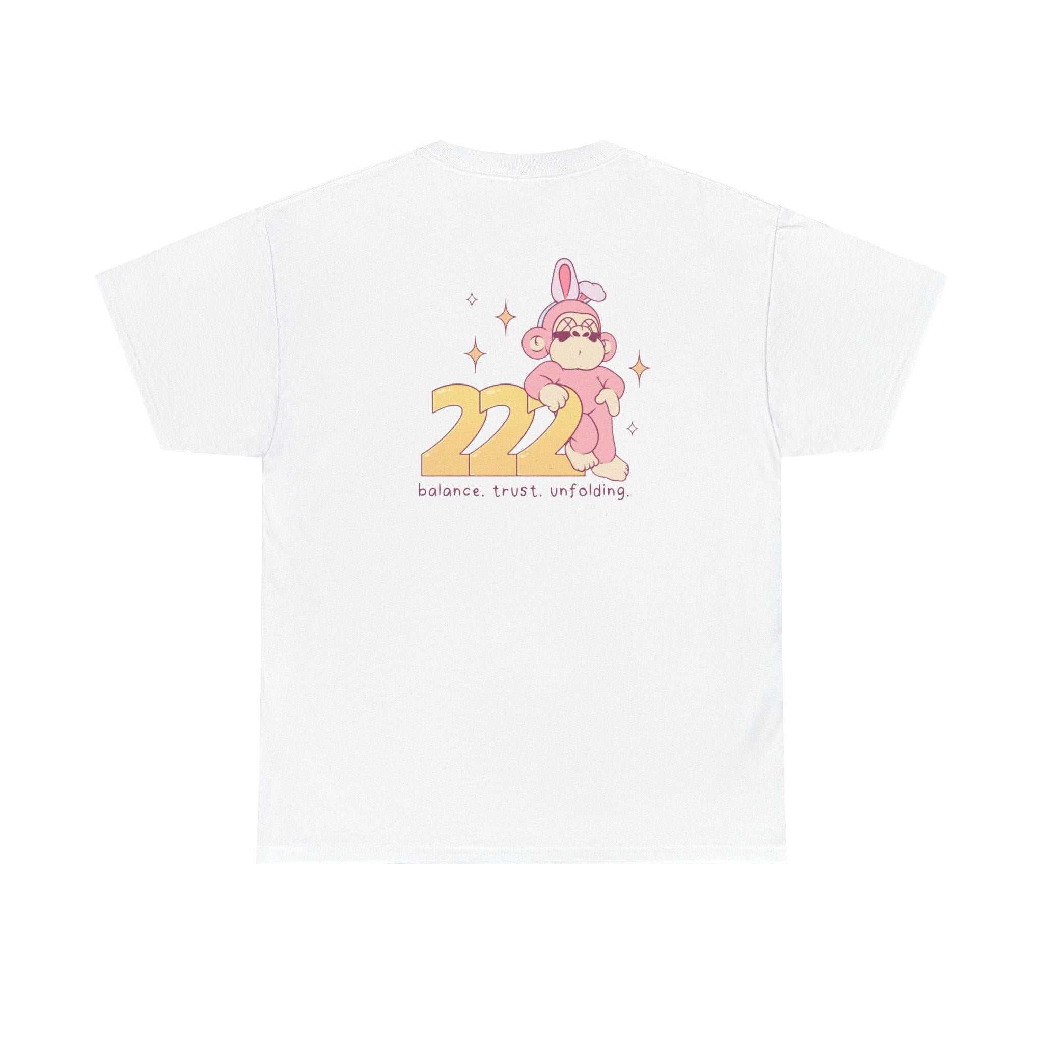 222 Angel Number Shirt Spiritual Affirmation White T-Shirt